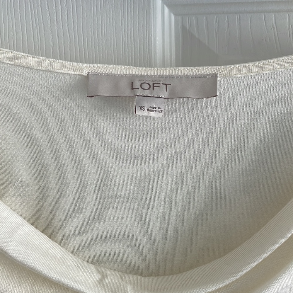 Ann Taylor loft cowl neck 2 toned dress - Picture 2 of 3